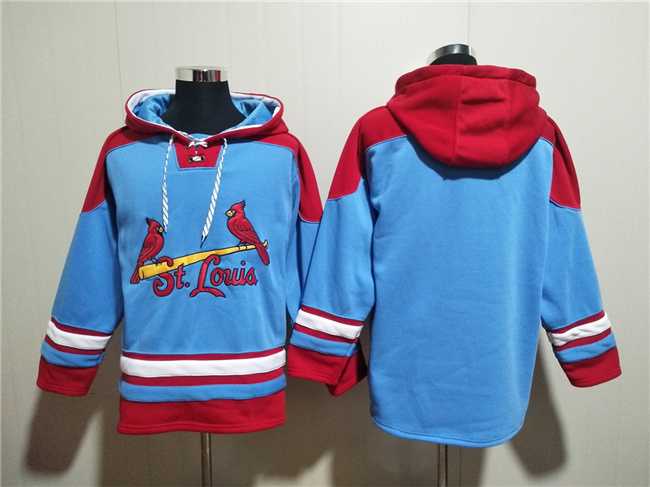 Men's St.Louis Cardinals Blank Blue Ageless Must-Have Lace-Up Pullover Hoodie,We sell and wholesale Men's St.Louis Cardinals Blank Blue Ageless Must-Have Lace-Up Pullover Hoodie on line form chian!